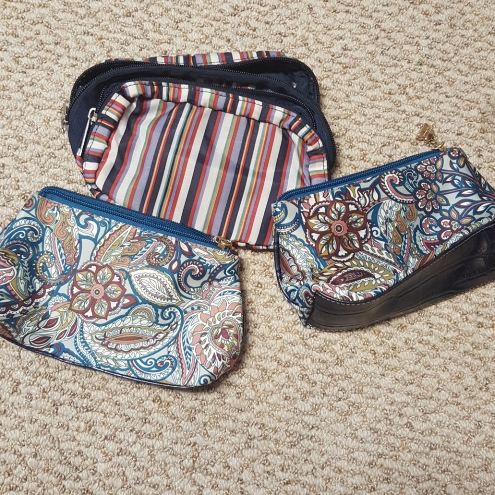 Blue cosmetic bag bundle